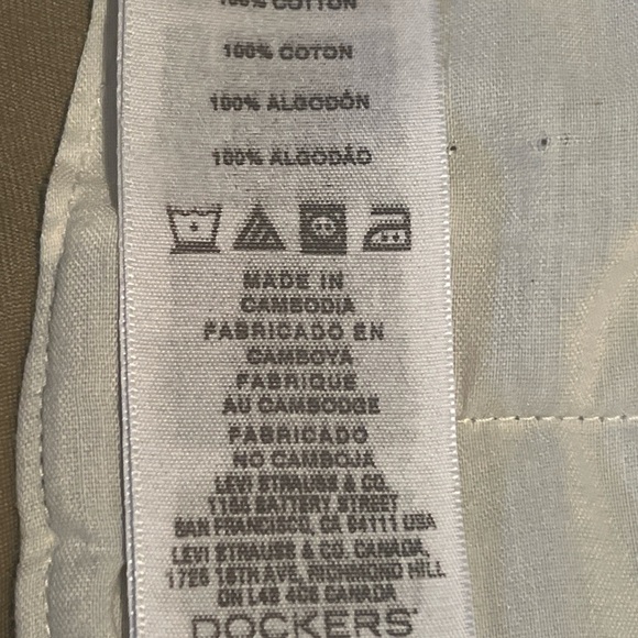 Dockers by Levi Strauss 100% cotton chino classic fit men’s pants size 34 x 32 - Picture 4 of 7